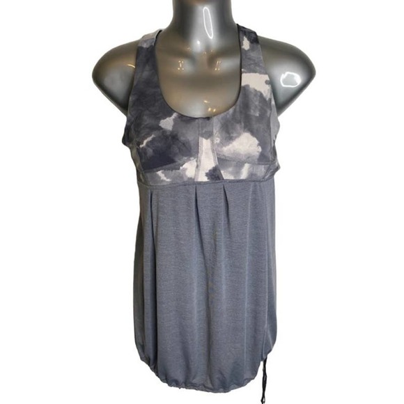 Lululemon Run Your Heart Out Tank Heathered Blurred Gray White Coal Tinted 8 - Picture 6 of 6